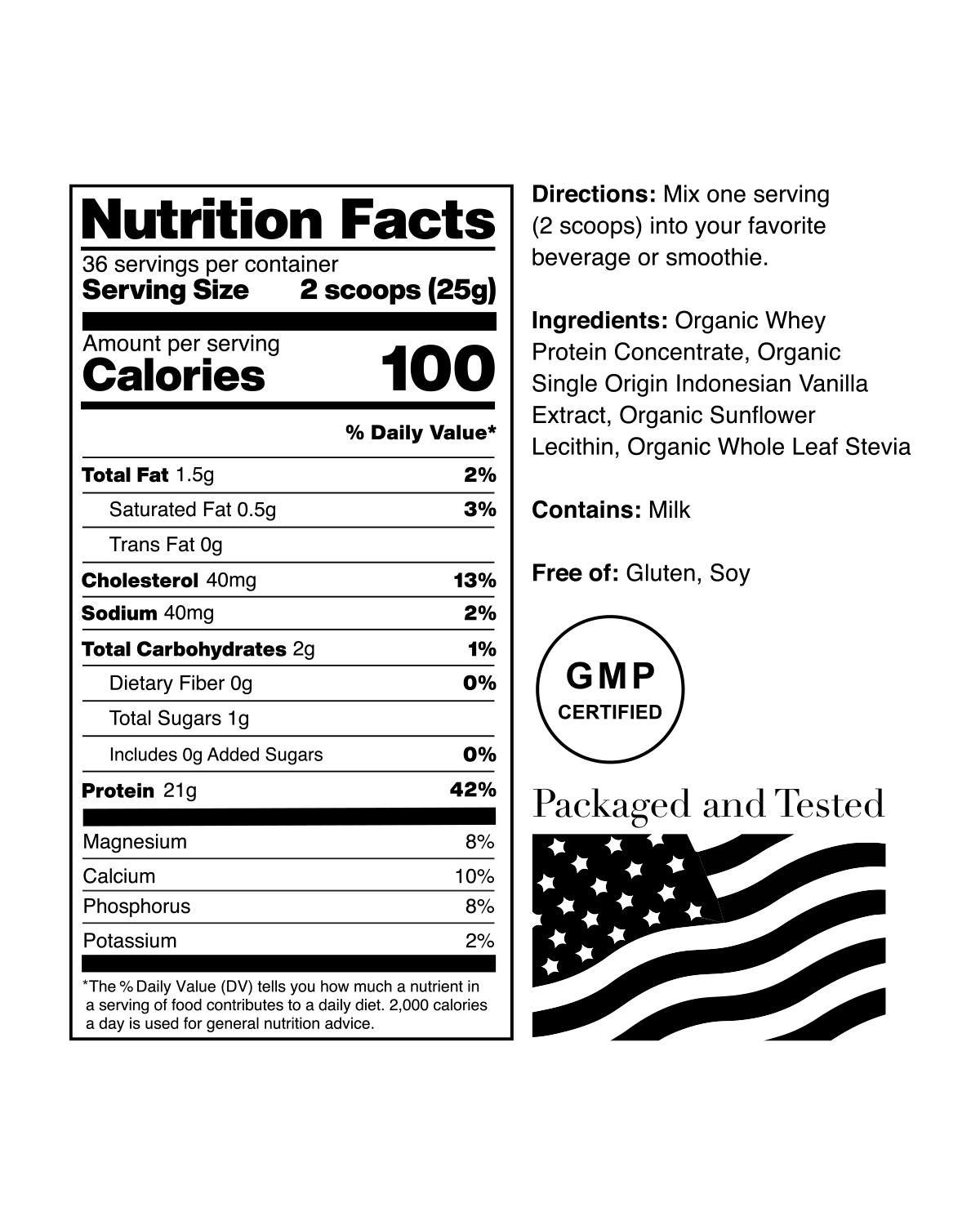 Whey Protein, 2LB / Vanilla Whey